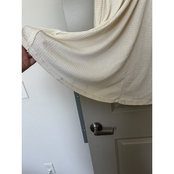 We The Free Citrine Henley Thermal Long Sleeve Tunic in Cream Size Large - Picture 7 of 9